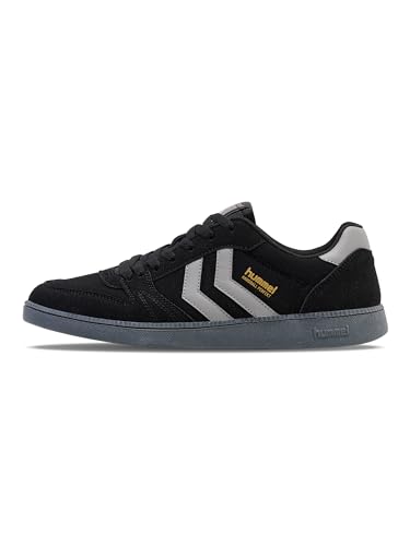 hummel Unisex Handball PERFEKT Synth. Suede Sneaker, Black/Grey, 43 EU von hummel