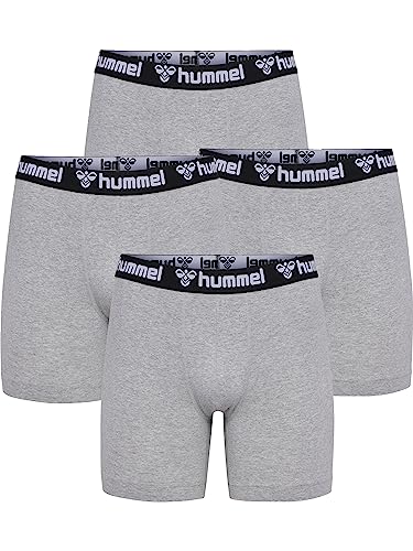 hummel Herren Boxershorts hmlBOXERS 4er Pack Grau Melange 3XL von hummel