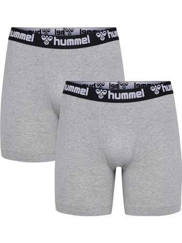 hummel Herren Boxershorts hmlBOXERS 6er Pack Grau Melange L von hummel