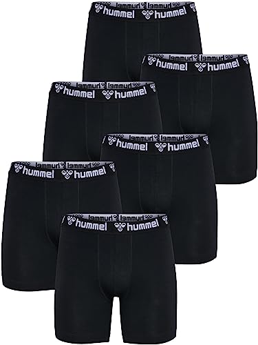 hummel Herren Boxershorts hmlBOXERS 6er Pack Schwarz 2XL von hummel