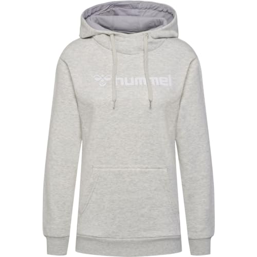 hummel Unisex Kinder hmlMOVER Kids Cotton Hoodie - 205592, Farbe:9158 Egret Melange, Textil:128 von hummel