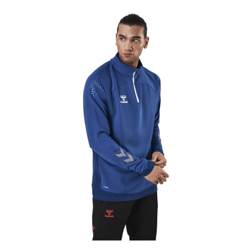 hummel Hmllead Half Zip Herren Multisport Sweatshirt Mit Kurzem Reißverschluss von hummel
