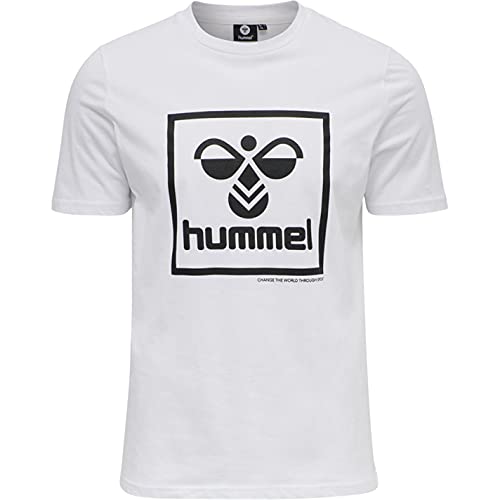 hummel Herren Sam Kurzarm T Shirt Rundhals Bequem Sitzend Weiß 3 XL von hummel