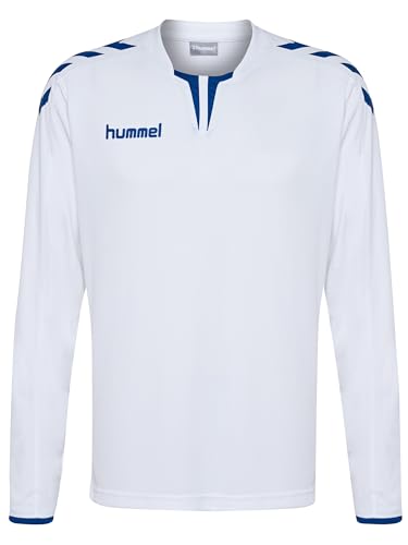 hummel Herren Trikot Core LS Poly Jersey 004615 White/True Blue PR XXL von hummel