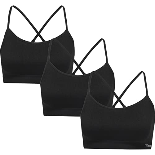 hummel Hmljuno 3 Pack Seamless Bra Damen Yoga T-Shirt Mit Beecool Technologie Mit Recyceltes Polyamid von hummel