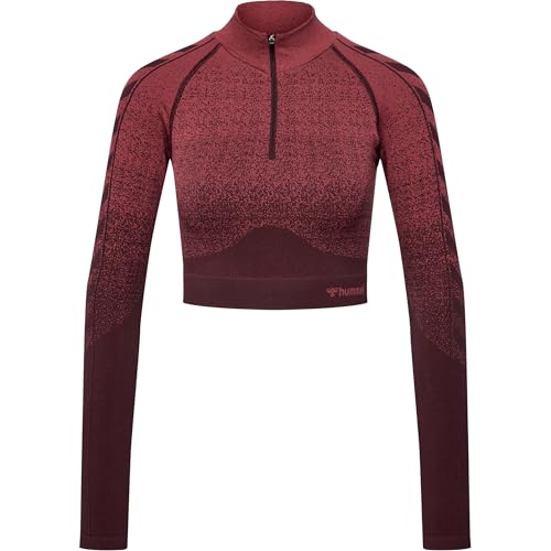 hummel Hmlmt Fade Seamless Half Zip Damen Yoga Sweatshirt Mit Kurzem Reißverschluss Mit Beecool Technologie von hummel