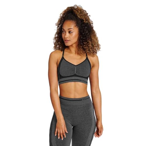 hummel Hmlmt Lulu Seamless Scrunch Bra Damen Yoga Sportoberteil Mit Beecool Technologie von hummel