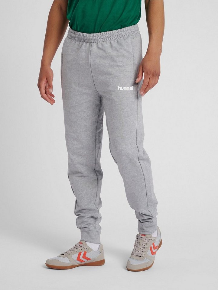 hummel Jogginghose Freizeithose hmlGO Cotton Pant (Baumwolle) lang grau Herren von hummel