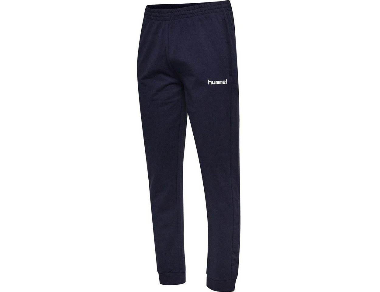 hummel Jogginghose Freizeithose hmlGO Cotton Pant (Baumwolle) lang marineblau Herren von hummel
