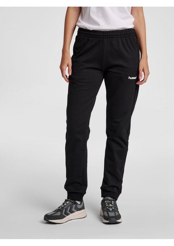 hummel Jogginghose Freizeithose hmlGO Cotton Pant (Baumwolle) lang schwarz Damen von hummel