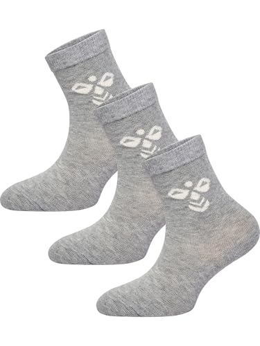 hummel Kinder Socken Sutton 3-Pack Sock 207550 Grey Melange 37-40 von hummel