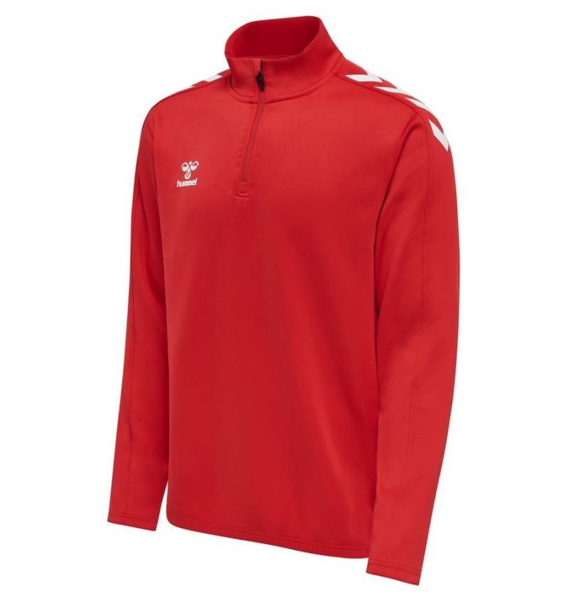 hummel Langarmshirt hmlCORE XK Half-Zip Poly Sweat (Polyester-Sweatstoff) rot Herren von hummel