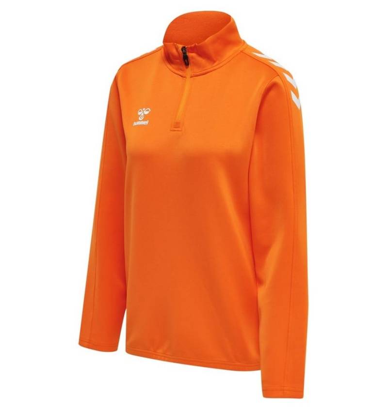 hummel Langarmshirt hmlCORE XK Half-Zip Sweat (Polyester-Sweatstoff) orange Damen von hummel
