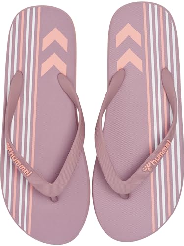 hummel Unisex Multi Stripe Flip Flop Slipper, Woodrose, 36 EU von hummel