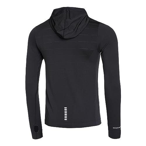 hummel Newline Herren Cambridge Seamless Hoody Laufbekleidung Hoody Schwarz - L von hummel