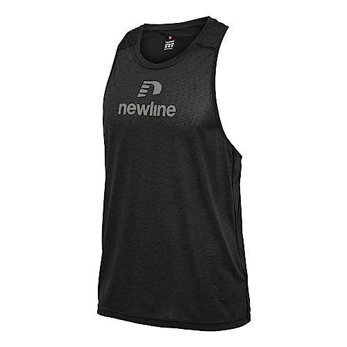 hummel Newline Herren Fontana Singlet Laufbekleidung Tank-Top Schwarz - L von hummel