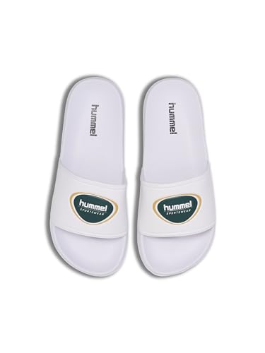 hummel Unisex Pool Badge Slide Sandal, White/Green, 39 EU hummel Unisex Pool Badge Slide Sandal, White/Green, 39 EU von hummel