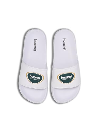 hummel Pool Slide Badge Unisex Erwachsene Athleisure Sandal & Slippers White/Green von hummel