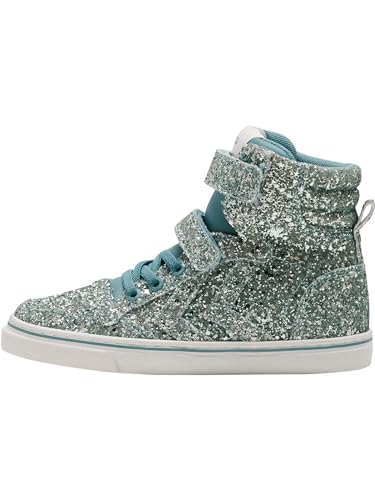 hummel Unisex Kinder Slimmer Stadil Glitter Jr Sneaker Sneaker, Mineral Blue, 28 EU hummel Unisex Kinder Slimmer Stadil Glitter Jr Sneaker Sneaker, Mineral Blue, 28 EU von hummel