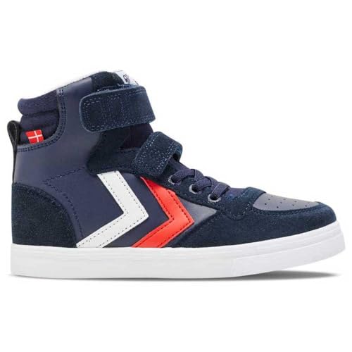 hummel Unisex Kinder Slimmer Stadil Leather High Jr Sneaker, Peacoat, 37 EU hummel Unisex Kinder Slimmer Stadil Leather High Jr Sneaker, Peacoat, 37 EU von hummel