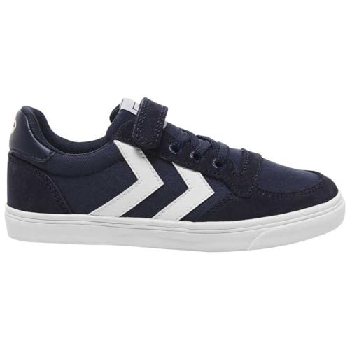 hummel Unisex Kinder Slimmer Stadil Low Jr Sneaker, Dress Blues, 33 EU von hummel