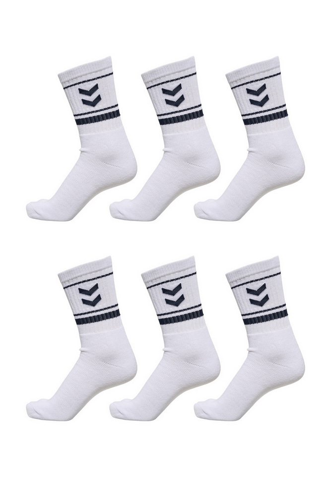 hummel Socken 6-er Set Sport Freizeit Basic Socken mit Logo (6-Paar, casual) GESTREIFTE SOCKEN von hummel