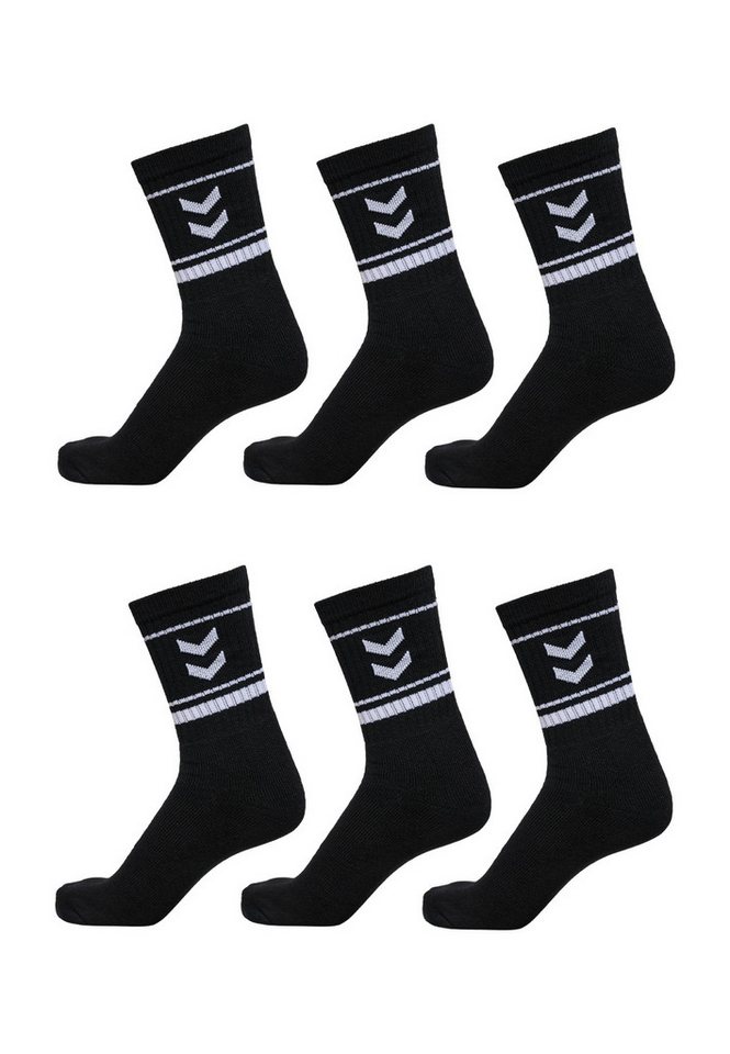 hummel Socken 6-er Set Sport Freizeit Basic Socken mit Logo (6-Paar, casual) GESTREIFTE SOCKEN von hummel