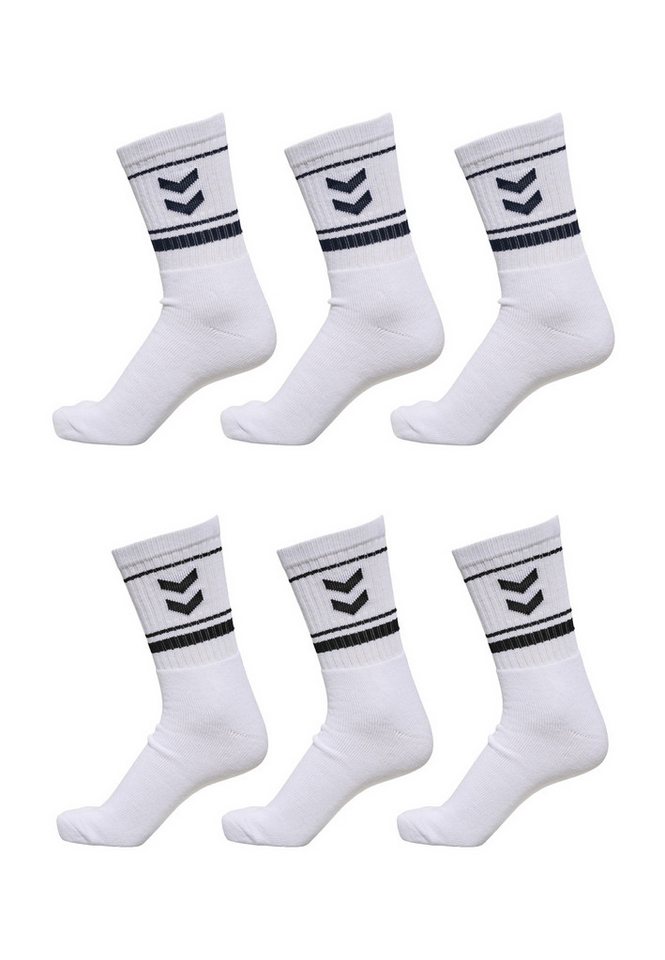 hummel Socken 6-er Set Sport Freizeit Basic Socken mit Logo (6-Paar, casual) GESTREIFTE SOCKEN von hummel