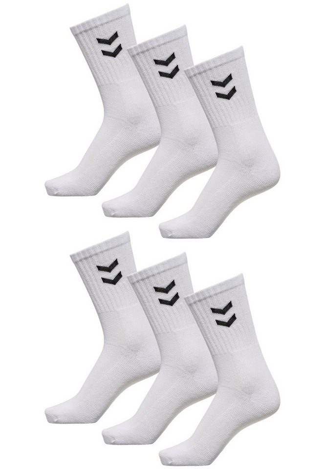 hummel Socken 6-er Set Sport Freizeit Basic Socken mit Logo (6-Paar, sportlich) BEQUEME BASIC SOCKEN MIT WINKELN von hummel