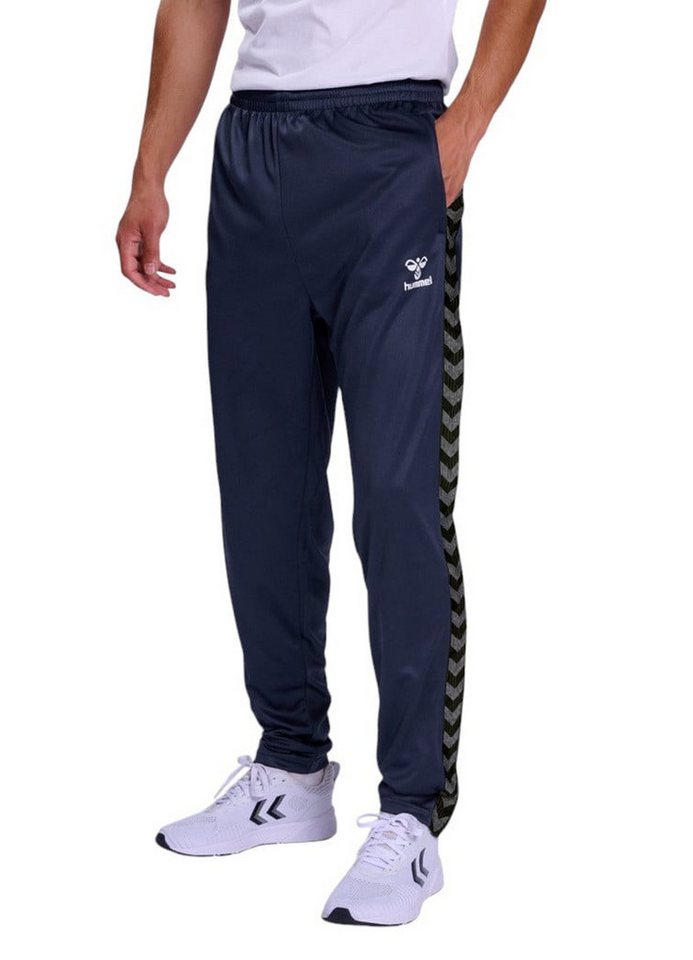 hummel Sporthose hmlAUTHENTIC PL Pants (Interlock-Stoff) lang marineblau Herren von hummel