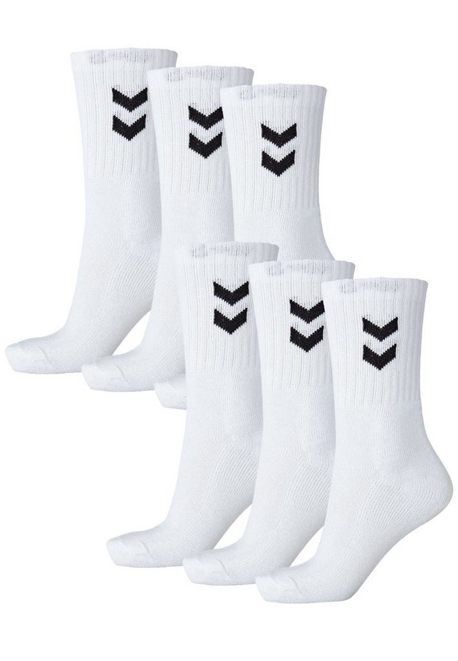 hummel Sportsocken Atmungsaktive Sportstrümpfe aus Baumwollmischung (6-Paar) Performancesocken für Damen & Herren von hummel