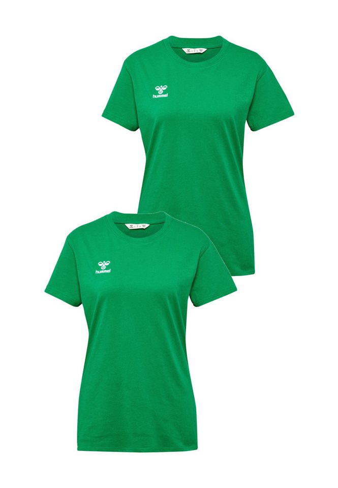 hummel T-Shirt 2er-SET Sport Rundhals Regular fit mit Logo (2-tlg) hmlGO 2.0 T-SHIRT S/S WOMAN von hummel