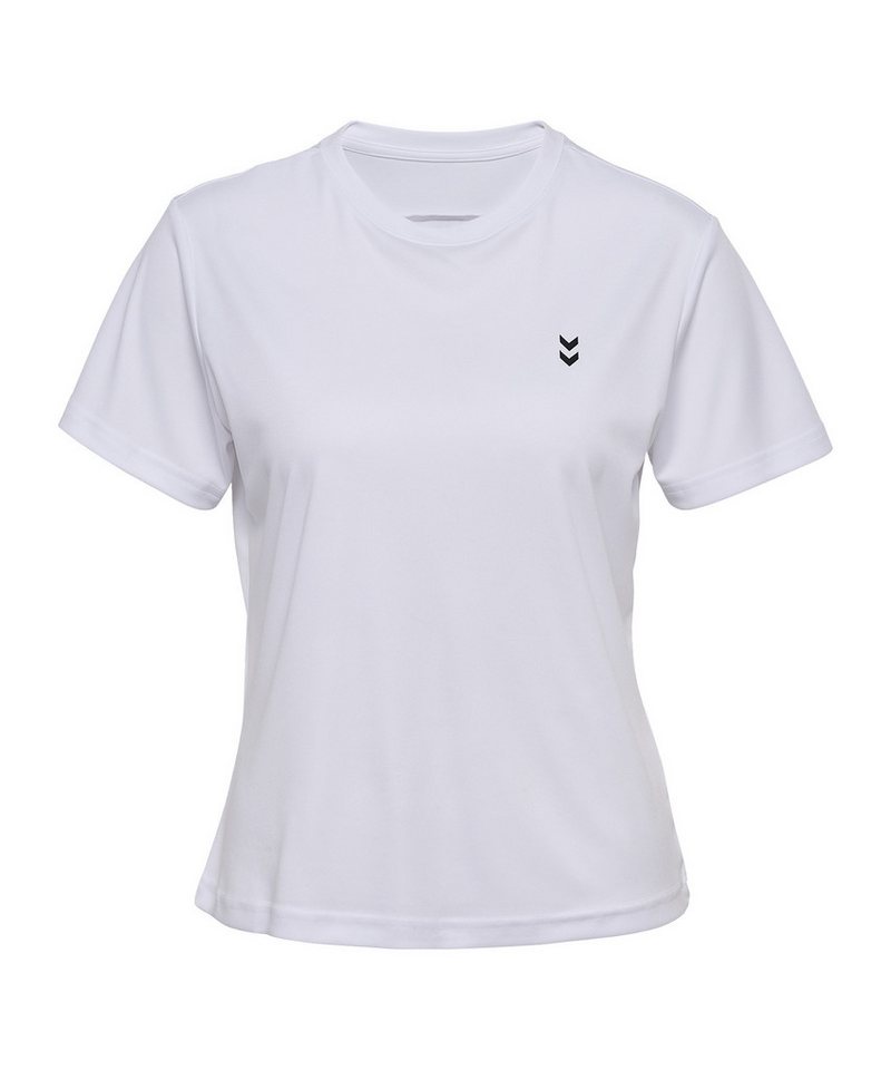 hummel T-Shirt Hummel Trainingsshirt Damen Weiß Kurzarm-Trikots Polyester von hummel