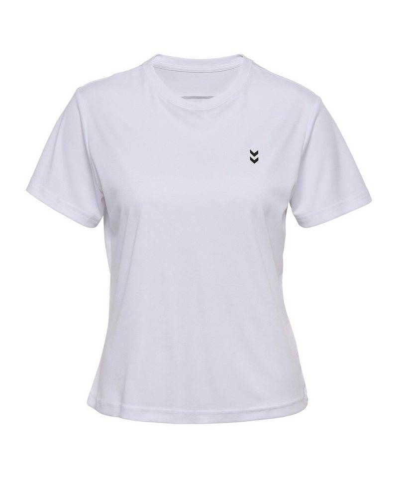 hummel T-Shirt Hummel Trainingsshirt Damen Weiß Kurzarm-Trikots Polyester von hummel
