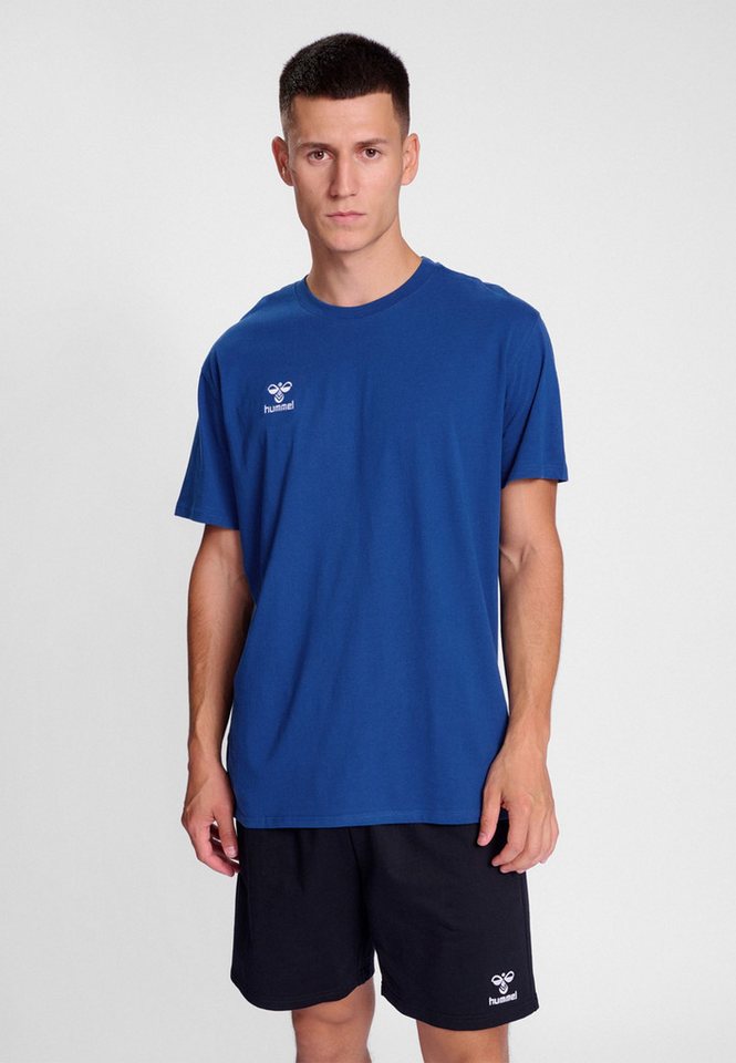 hummel T-Shirt Rundhalsausschnitt gesticktes Logo Regular fit hmlGO 2.0 T-SHIRT S/S von hummel