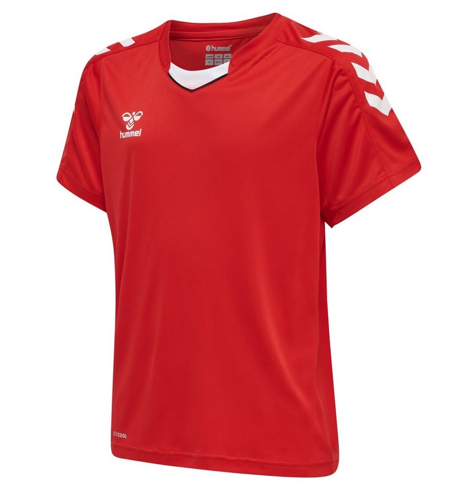 hummel T-Shirt hmlCORE XK Poly Jersey (robuster Doppelstrick) Kurzarm rot Kinder von hummel