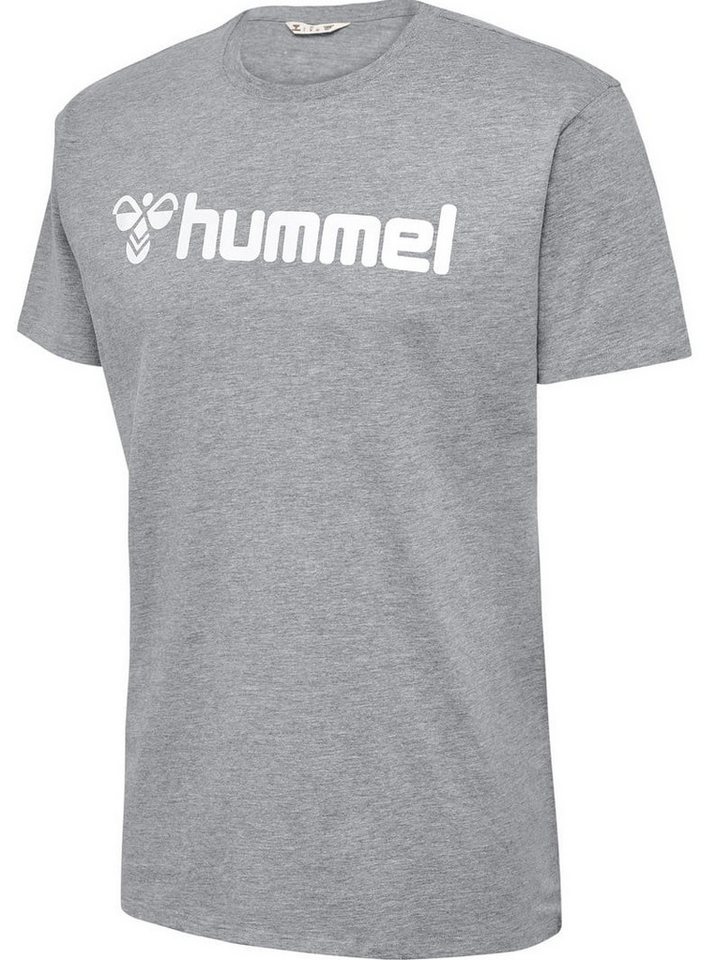 hummel T-Shirt hmlGO 2.0 Logo (Bio-Baumwolle) Kurzarm grau Herren von hummel