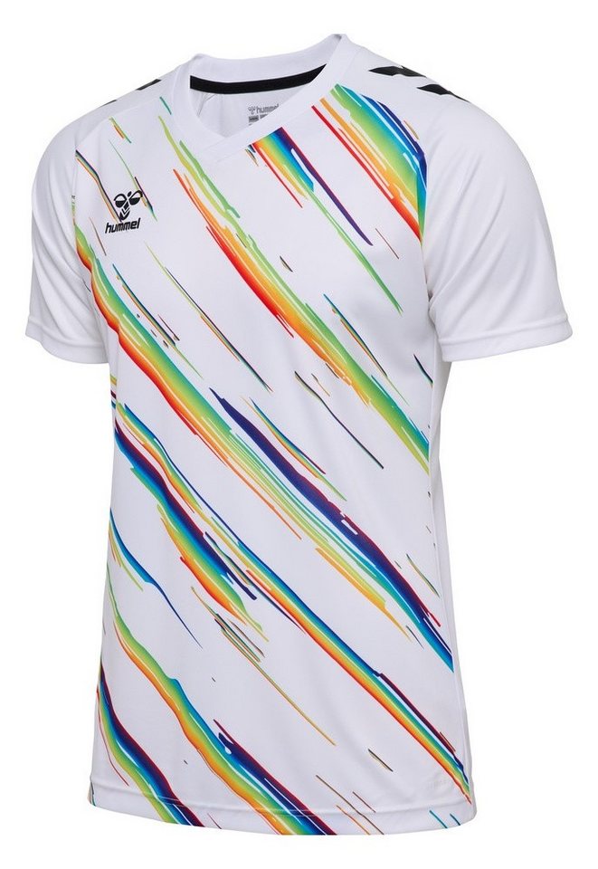 hummel T-Shirt hmlMATCH Triumph Jersey (100% Polyester) weiss/bunt Herren von hummel