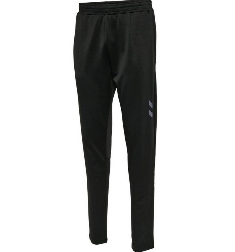 hummel Trainingshose hmlQ4 Poly Pant (Interlock-Stoff) lang schwarz Herren von hummel