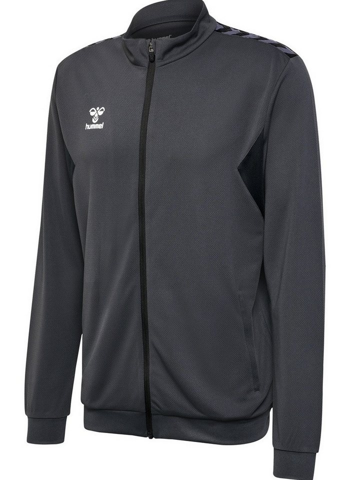 hummel Trainingsjacke hmlAUTHENTIC PL Full-Zip (100% Polyester) asphaltgrau Herren von hummel