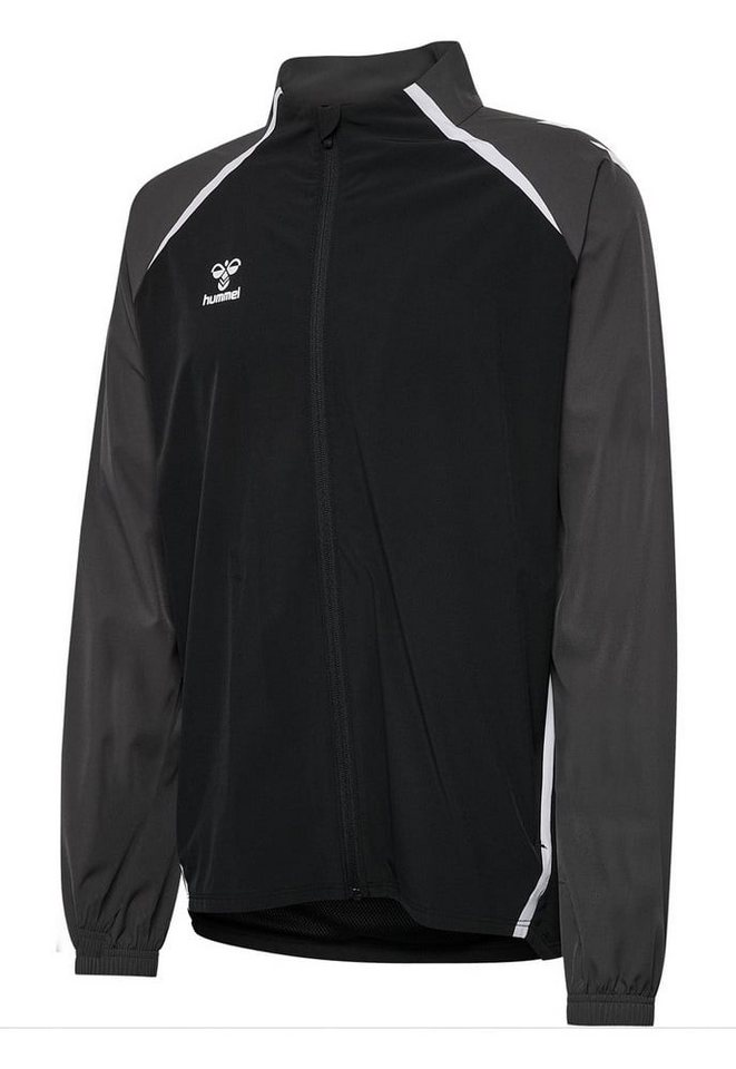 hummel Trainingsjacke hmlLEAD 2.0 Woven Full Zip (rec. Polyester) schwarz/asphaltgrau Herren von hummel