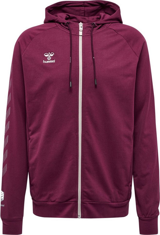 hummel Trainingspullover hmlMOVE GRID COTTON ZIP HOODIE - grapewine von hummel