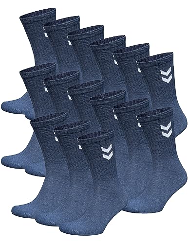 hummel Unisex Basic Socken 15 Paar Blau 41/45 von hummel