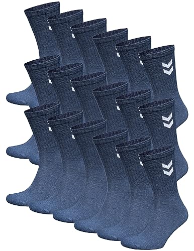 hummel Unisex Basic Socken 18 Paar Blau 41/45 von hummel