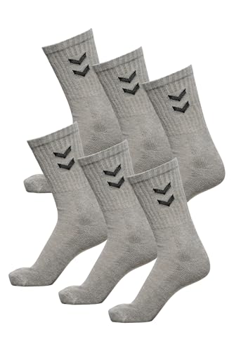 hummel Unisex Basic Socken 6 Paar Grau 46/48 von hummel