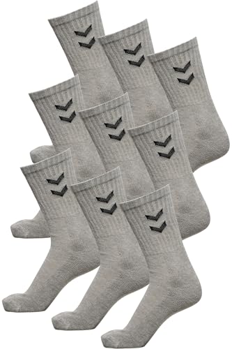 hummel Unisex Basic Socken 9 Paar Grau 46/48 von hummel