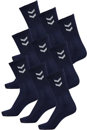 hummel Unisex Basic Socken 9 Paar Marine Blau 36/40 von hummel