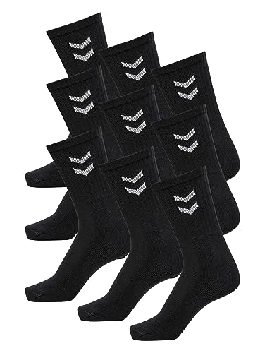 hummel Unisex Basic Socken 9 Paar Schwarz 32/35 von hummel