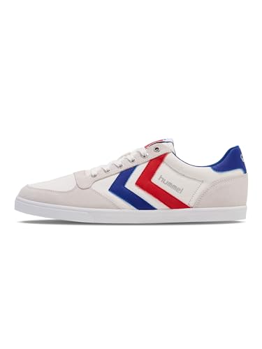 Hummel Unisex Schnürsenkel Sneaker Slimmer Erwachsene Low-Top, White Blue Red Gum, 38 EU von hummel