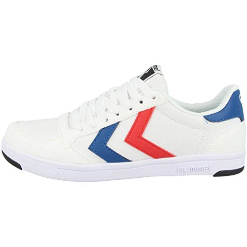 hummel Unisex Stadil Light Canvas Sneaker Sneaker, White Blue Red, 38 EU von hummel